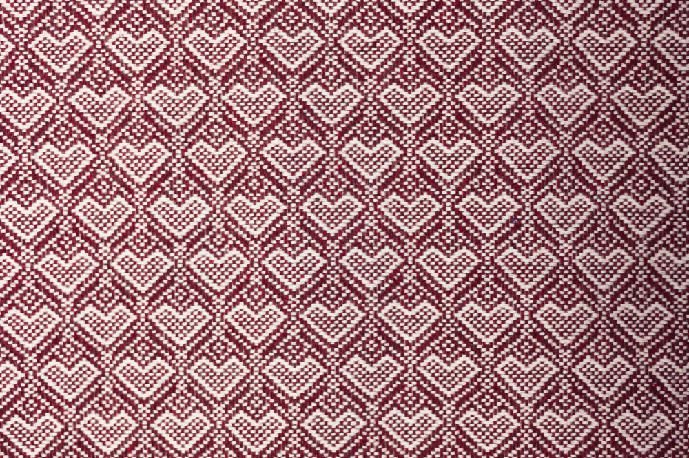 XXL Blanket Burgundy Heart Throw