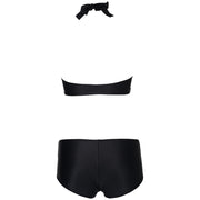 Black Simple Low Hipster Bottoms