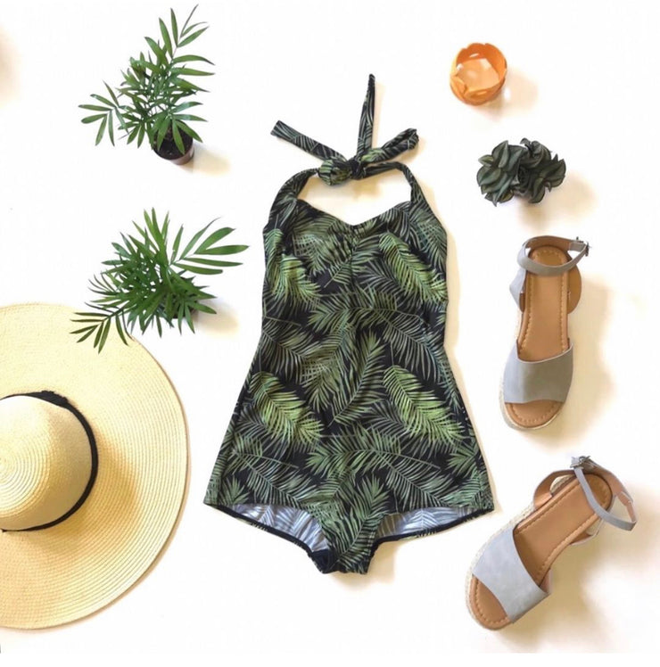 Palm print - Simple Swimsuit