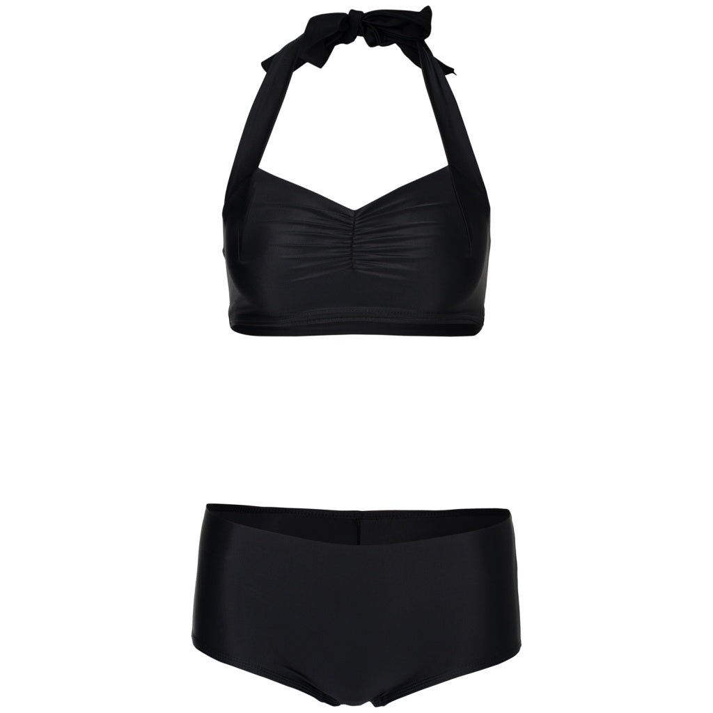 Black Simple Low Hipster Bottoms