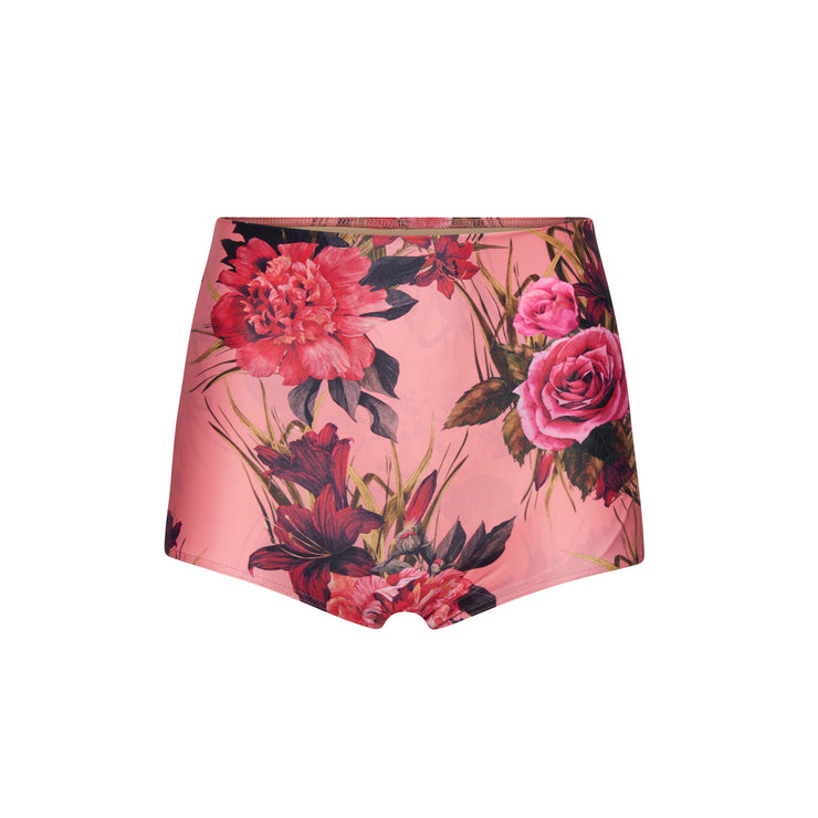 Pink Flowers high bikini bottoms